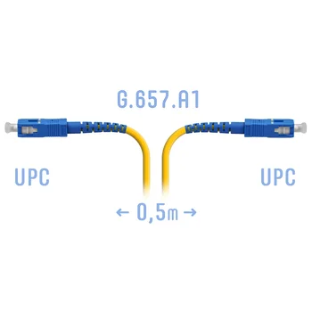 Патчкорд оптический SC/UPC SM G.657.A1 0,5 метра