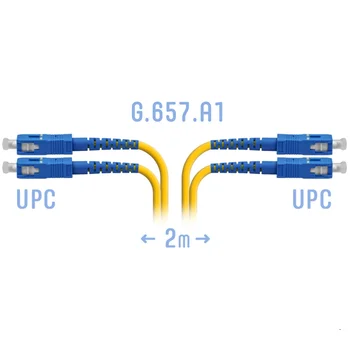 Патчкорд оптический SC/UPC SM G.657.A1 Duplex 2 метра