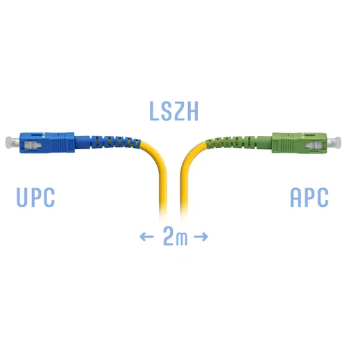Патчкорд оптический SC/UPC-SC/APC SM 2 метра, 3мм
