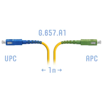 Патчкорд оптический SC/UPC-SC/APC SM G.657.A1 1 метр