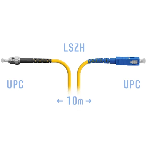 Патчкорд оптический ST/UPC-SC/UPC SM 10метров Патчкорд оптический ST/UPC-SC/UPC SM 10метров