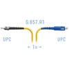 Патчкорд оптический ST/UPC-SC/UPC SM G.657.A1 1 метр