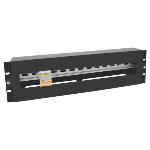 Панель 19" с DIN-рейкой 3U (черный) Панель 19" с DIN-рейкой 3U (черный)