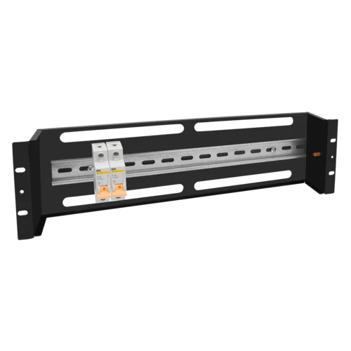 Панель 19" с DIN-рейкой 3U (черный) Панель 19" с DIN-рейкой 3U (черный)