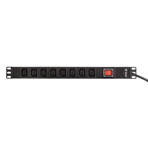 Блок электрических розеток на 8 гнезд IEC320 C13, шнур питания 1,8 м с вилкой Schuko