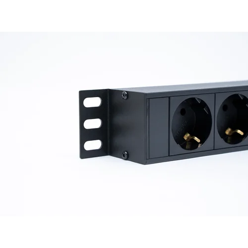 Блок электрических розеток на 20 гнезд Schuko, шнур питания 3 м 3x6мм2 с вилкой IEC 60309 16A 2P＋E (IP44) 1060.0х50.0х44.4мм