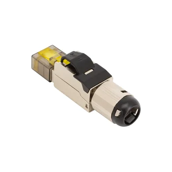 Коннектор SNR RJ45/8P8C под витую пару, Кат.8 (Класс I), 2000МГц, покрытие 50мкд, T568B, самозажимной, полный экран, металлик Коннектор SNR RJ45/8P8C под витую пару, Кат.8 (Класс I), 2000МГц, покрытие 50мкд, T568B, самозажимной, полный экран, металлик