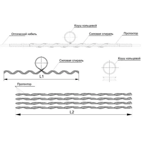 Зажим (подвес) поддерживающий промежуточный (диаметр 11,8-12,1мм; до 110м, с протектором) Зажим (подвес) поддерживающий промежуточный (диаметр 11,8-12,1мм; до 110м, с протектором)