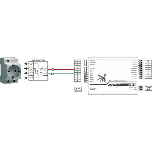 Розетка управляемая SNR-SMART-DIN-B, (NC) контакт Розетка управляемая SNR-SMART-DIN-B, (NC) контакт