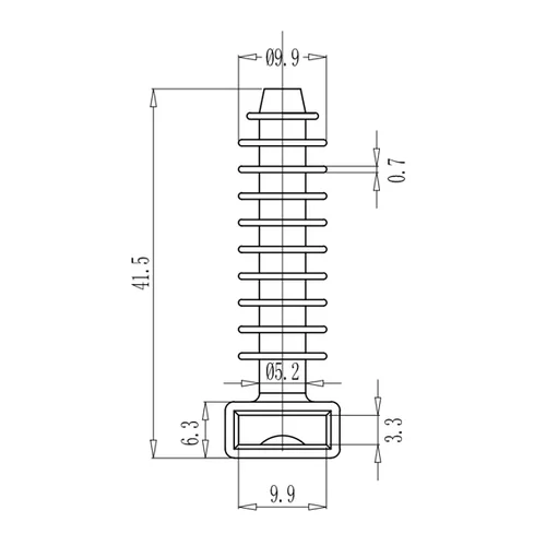Дюбель "колье" для нейлоновых стяжек, 8мм, 100шт