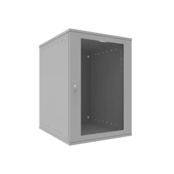 Шкаф телекоммуникационный настенный 15U, 523х600х732мм серия LITE (стеклянная дверь)