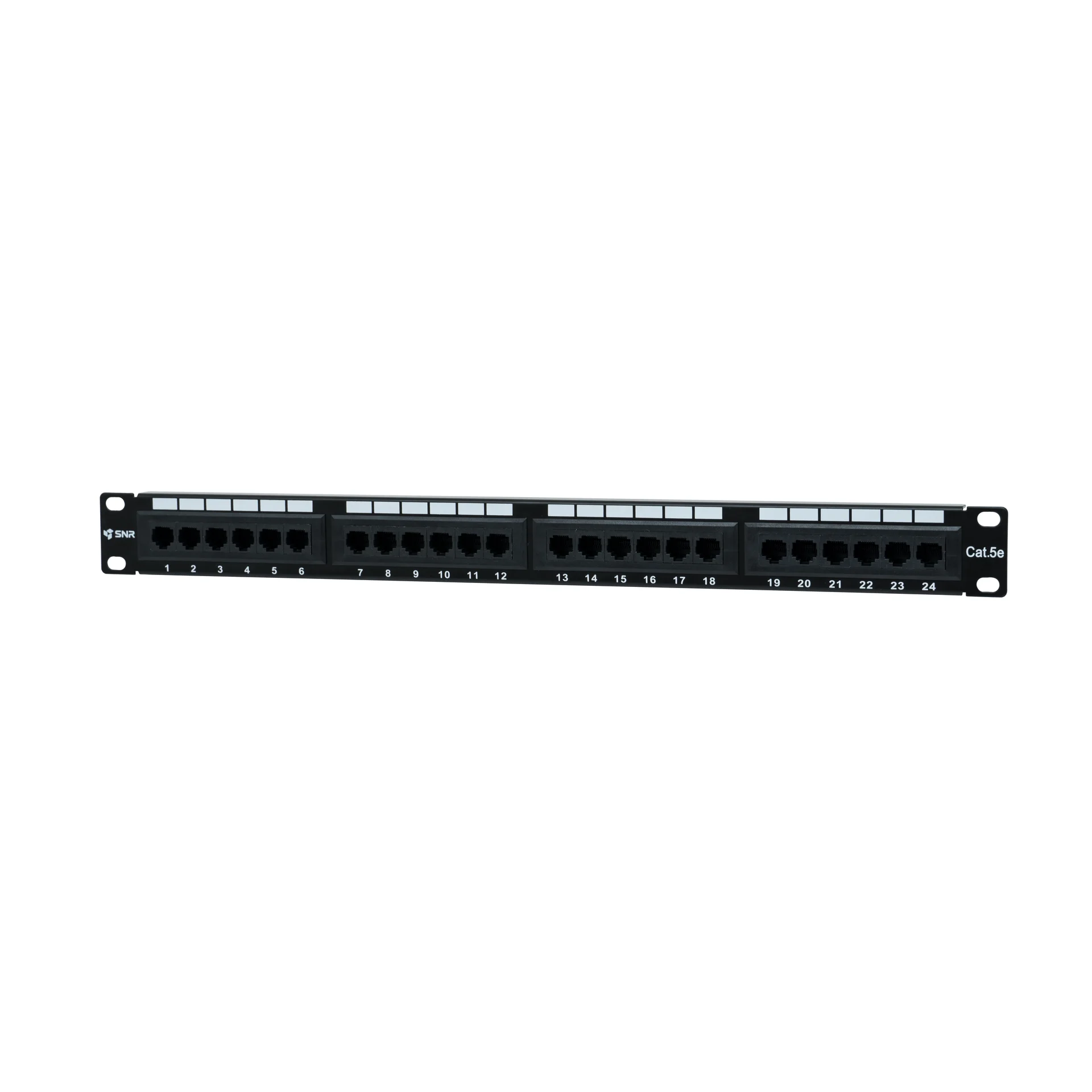 Коммутационная панель SNR, 19" неэкранированная, 1U, 24 порта, cat.5e, горизонтальная заделка