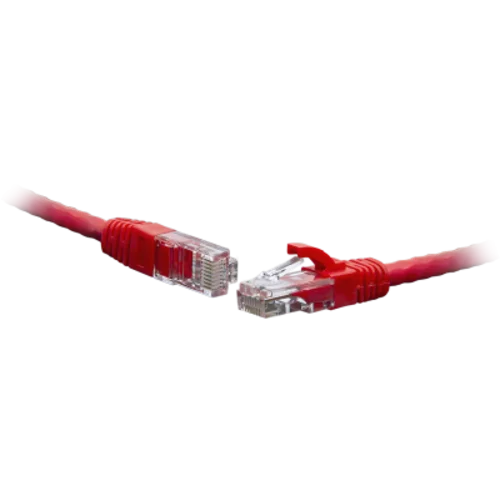 Коммутационный шнур U/UTP 4-х парный cat.6 0.3м PVC standart красный