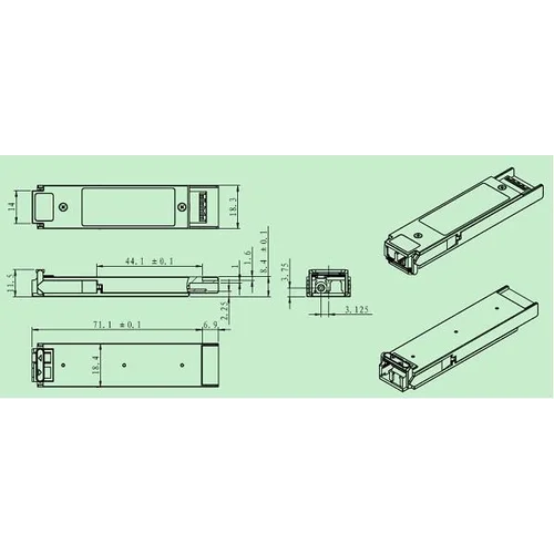 Модуль XFP WDM, дальность до 20км (12dB), 1270нм Модуль XFP WDM, дальность до 20км (12dB), 1270нм