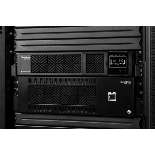 Источник бесперебойного питания Smart-Save Online SRV Systeme Electric 6000 ВА, конвертируемый форм-фактор 5U, 230 В, 1:1, клеммный вход/выход, SmartS Источник бесперебойного питания Smart-Save Online SRV Systeme Electric 6000 ВА, конвертируемый форм-фактор 5U, 230 В, 1:1, клеммный вход/выход, SmartS