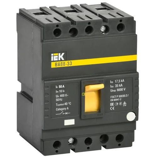 Выключатель автоматический 3п 50А 35кА ВА 88-33 IEK SVA20-3-0050