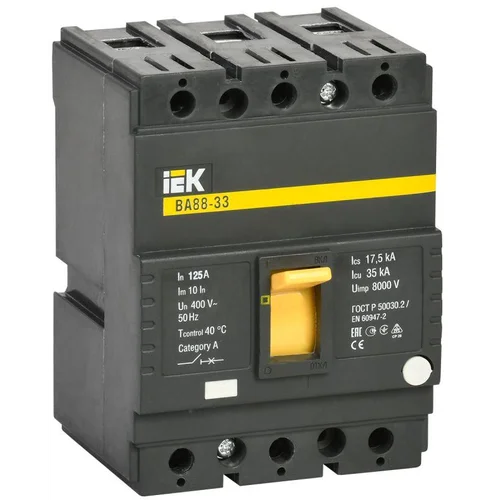 Выключатель автоматический 3п 125А 35кА ВА 88-33 IEK SVA20-3-0125