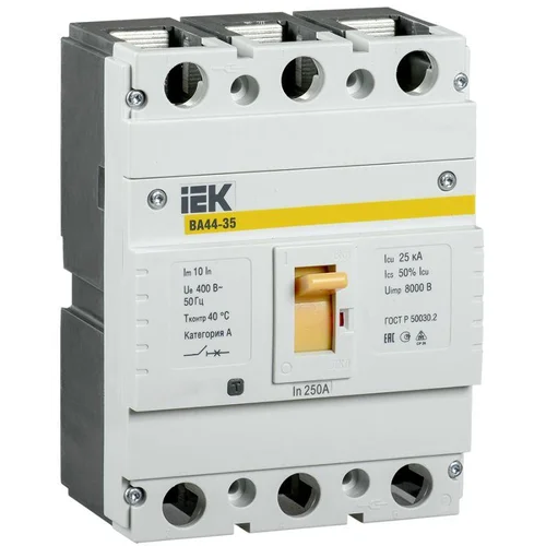 Выключатель автоматический 3п 200А 25кА ВА44 35 IEK SVA4410-3-0200