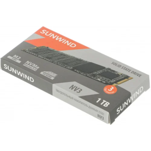Накопитель SSD SunWind PCIe 3.0 x4 1TB SWSSD001TN3T NV3 M.2 2280