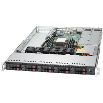 Платформа Supermicro 1U SYS-1019P-WTR, до одного процессора Intel Xeon Scalable, DDR4, 10x2,5" HDD SATA, 2x10GBase-T