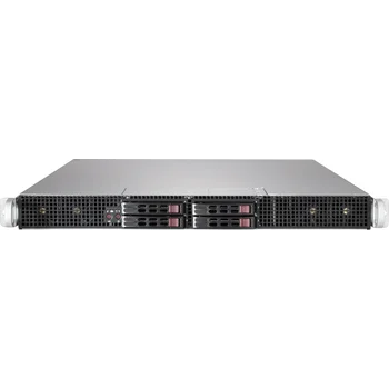 Платформа Supermicro 1U SYS-1029GP-TR, до двух процессоров Intel Scalable, DDR4, 4x2,5" HDD SATA, 2 порта 1000Base-T, до трех графических ускорителей