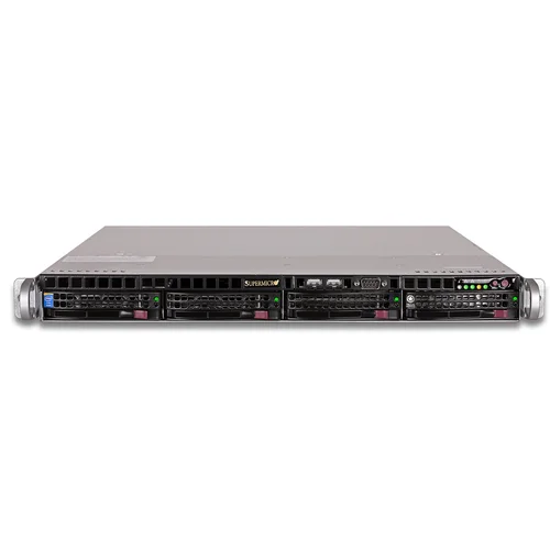 Платформа Supermicro 1U SYS-5018R-M, Один процессор E5-2600v3/v4, Intel С612, 4x3.5" Hot-swap SATA3, 2x1GbE port, фиксированный БП