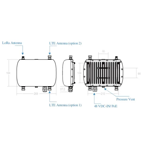 Базовая станция UfiSpace Macro V.2.1 4G WiFi New Design Outdoor EU868, -20 +70 C