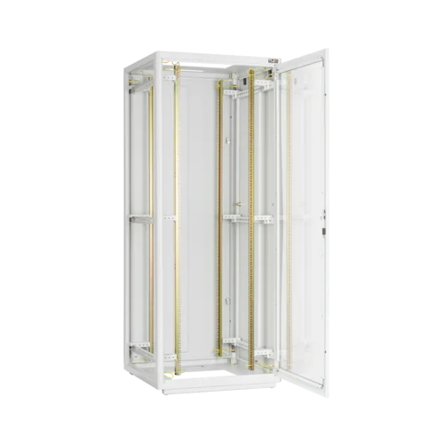 Напольный шкаф 19", 42U, стеклянная дверь, Ш600хВ2065хГ800мм, в разобранном виде, серый