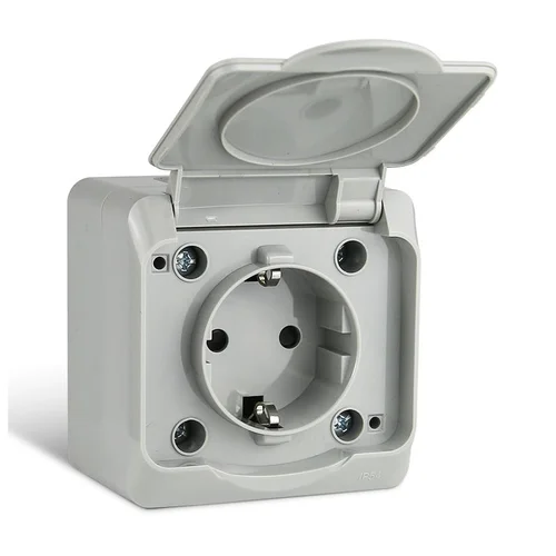 Розетка 1-м ОП Nix 16А IP54 250В с заземл. с крышкой сер. TOKOV ELECTRIC TKE-NX-R1Z-C06-IP54 Розетка 1-м ОП Nix 16А IP54 250В с заземл. с крышкой сер. TOKOV ELECTRIC TKE-NX-R1Z-C06-IP54
