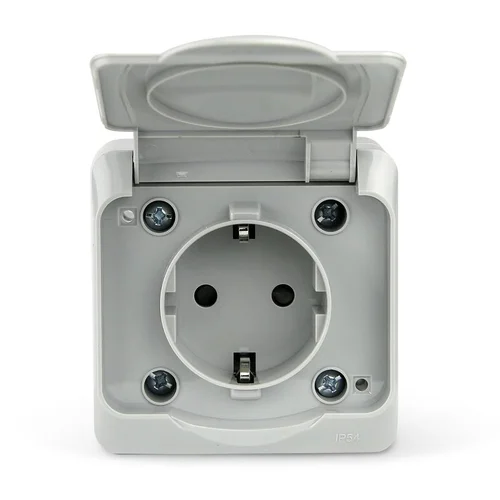 Розетка 1-м ОП Nix 16А IP54 250В с заземл. с крышкой сер. TOKOV ELECTRIC TKE-NX-R1Z-C06-IP54 Розетка 1-м ОП Nix 16А IP54 250В с заземл. с крышкой сер. TOKOV ELECTRIC TKE-NX-R1Z-C06-IP54