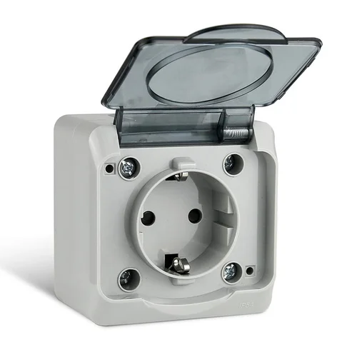 Розетка 1-м ОП Nix 16А IP54 250В с заземл. с прозр. крышкой сер. TOKOV ELECTRIC TKE-NX-R1Z-C06T-IP54 Розетка 1-м ОП Nix 16А IP54 250В с заземл. с прозр. крышкой сер. TOKOV ELECTRIC TKE-NX-R1Z-C06T-IP54