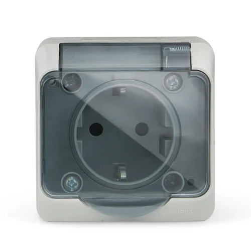 Розетка 1-м ОП Nix 16А IP54 250В с заземл. с прозр. крышкой сер. TOKOV ELECTRIC TKE-NX-R1Z-C06T-IP54 Розетка 1-м ОП Nix 16А IP54 250В с заземл. с прозр. крышкой сер. TOKOV ELECTRIC TKE-NX-R1Z-C06T-IP54