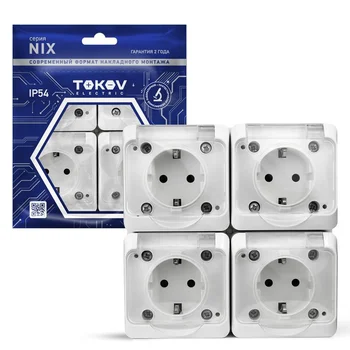 Розетка 4-м ОП Nix 16А IP54 250В с заземл. с прозр. крышкой бел. TOKOV ELECTRIC TKE-NX-R4Z-C01T-IP54 Розетка 4-м ОП Nix 16А IP54 250В с заземл. с прозр. крышкой бел. TOKOV ELECTRIC TKE-NX-R4Z-C01T-IP54