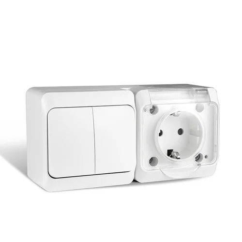 Блок ОП Nix (розетка 16А 250В с заземл. 2-кл. выкл. 10А) IP54 бел. TOKOV ELECTRIC TKE-NX-V2RZ-C01T-I Блок ОП Nix (розетка 16А 250В с заземл. 2-кл. выкл. 10А) IP54 бел. TOKOV ELECTRIC TKE-NX-V2RZ-C01T-I