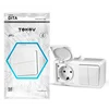 Блок ОП Dita (розетка 16А 250В с заземл. 2-кл. выкл. 10А) IP54 бел. TOKOV ELECTRIC TKL-DT-V2RZ-C01-I