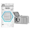 Блок ОП Dita (розетка 16А 250В с заземл. 2-кл. выкл. 10А) IP54 сер. TOKOV ELECTRIC TKL-DT-V2RZ-C06-I