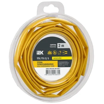 Трубка термоусадочная ТТУ нг-LS 2/1 желт. (уп.2м) IEK UDR12-002-001-002-K05-T Трубка термоусадочная ТТУ нг-LS 2/1 желт. (уп.2м) IEK UDR12-002-001-002-K05-T