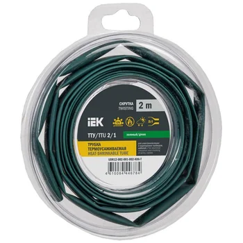 Трубка термоусадочная ТТУ нг-LS 2/1 зел. (уп.2м) IEK UDR12-002-001-002-K06-T Трубка термоусадочная ТТУ нг-LS 2/1 зел. (уп.2м) IEK UDR12-002-001-002-K06-T