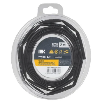 Трубка термоусадочная ТТУ нг-LS 4/2 черн. (уп.2м) IEK UDR12-004-002-002-K02-T Трубка термоусадочная ТТУ нг-LS 4/2 черн. (уп.2м) IEK UDR12-004-002-002-K02-T