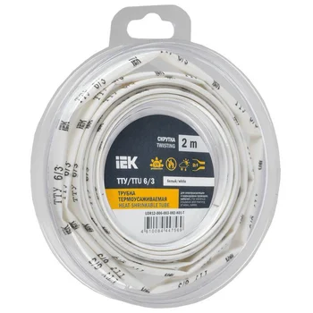 Трубка термоусадочная ТТУ нг-LS 6/3 бел. (уп.2м) IEK UDR12-006-003-002-K01-T Трубка термоусадочная ТТУ нг-LS 6/3 бел. (уп.2м) IEK UDR12-006-003-002-K01-T