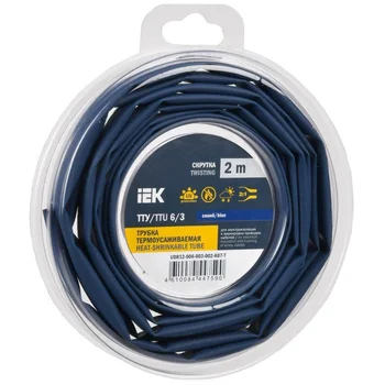 Трубка термоусадочная ТТУ нг-LS 6/3 син. (уп.2м) IEK UDR12-006-003-002-K07-T