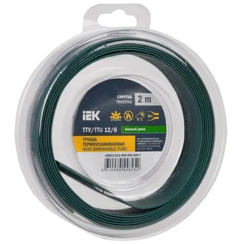 Трубка термоусадочная ТТУ нг-LS 12/6 зел. (уп.2м) IEK UDR12-012-006-002-K06-T