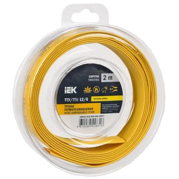 Трубка термоусадочная ТТУ нг-LS 12/6 желт./зел. (уп.2м) IEK UDR12-012-006-002-K52-T