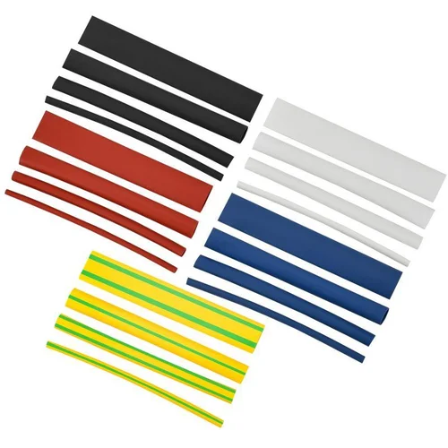 Набор трубок термоусадочных тонкостен. ТТУ 2/1; 4/2; 6/3; 8/4 (ЖЗ; С; К; Ч) 20х8см разноцвет. IEK UD