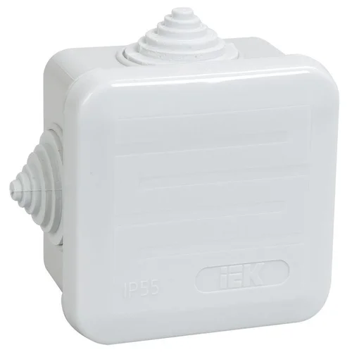 Коробка распаячная ОП 70х70х40 IP44 КМ41236 (4 гермоввода) IEK UKOZ11-070-070-040-K41-44 Коробка распаячная ОП 70х70х40 IP44 КМ41236 (4 гермоввода) IEK UKOZ11-070-070-040-K41-44