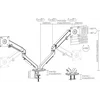 Кронштейн для мониторов Ultramounts UM735WD серый/коричневый 17"-27" макс.7кг крепление к столешнице