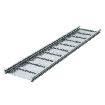 Лоток листовой перфорированный 600х80 L6000 сталь 2мм тяжелый (лонжерон) DKC USH686