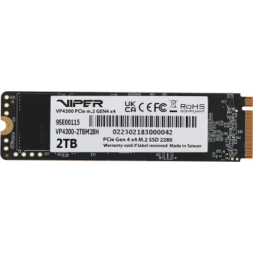 Накопитель SSD Patriot PCIe 4.0 x4 2TB VP4300-2TBM28H Viper VP4300 M.2 2280 Накопитель SSD Patriot PCIe 4.0 x4 2TB VP4300-2TBM28H Viper VP4300 M.2 2280