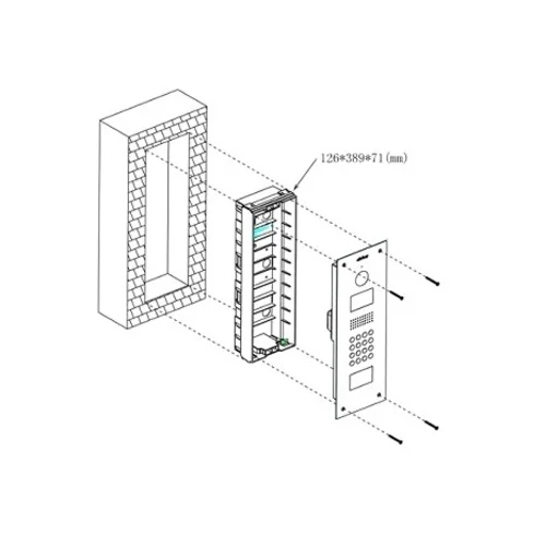 Задняя панель для врезного монтажа Dahua VTOB103 для DHI-VTO1210C-X Задняя панель для врезного монтажа Dahua VTOB103 для DHI-VTO1210C-X