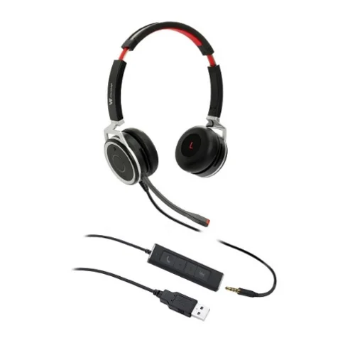 Проводная гарнитура X208-D, Дуо, HD звук, разъемы 3,5 мм Jack и USB Проводная гарнитура X208-D, Дуо, HD звук, разъемы 3,5 мм Jack и USB